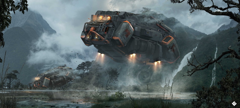 Col Price, futuristic, artwork, vehicle, science fiction, 4K, ArtStation