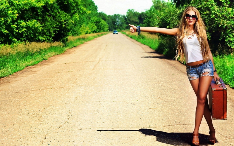 women, daisy, Want, Hitchhiking, tank, dukes, top, outfit, 1080P, s, Girl, white, blue