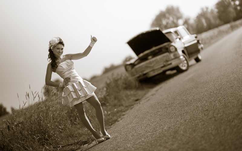 women, sepia, brides, 2K, hitchhikers