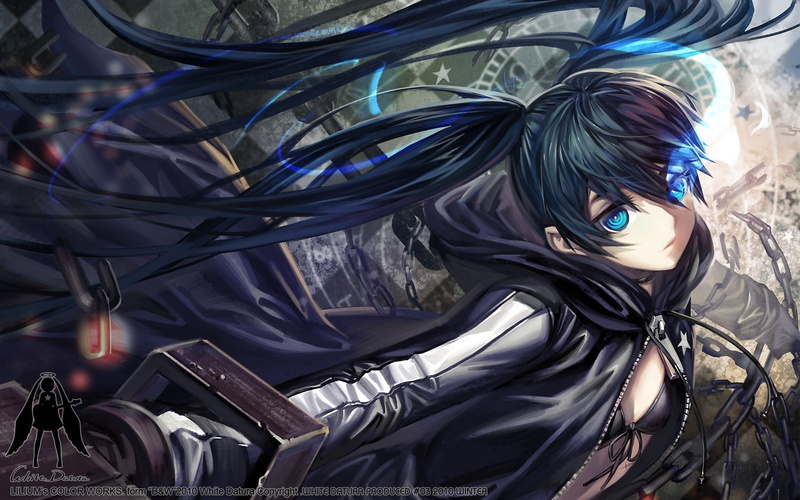 1080P, Black Rock Shooter, Strength (Black Rock Shooter), anime, anime girls