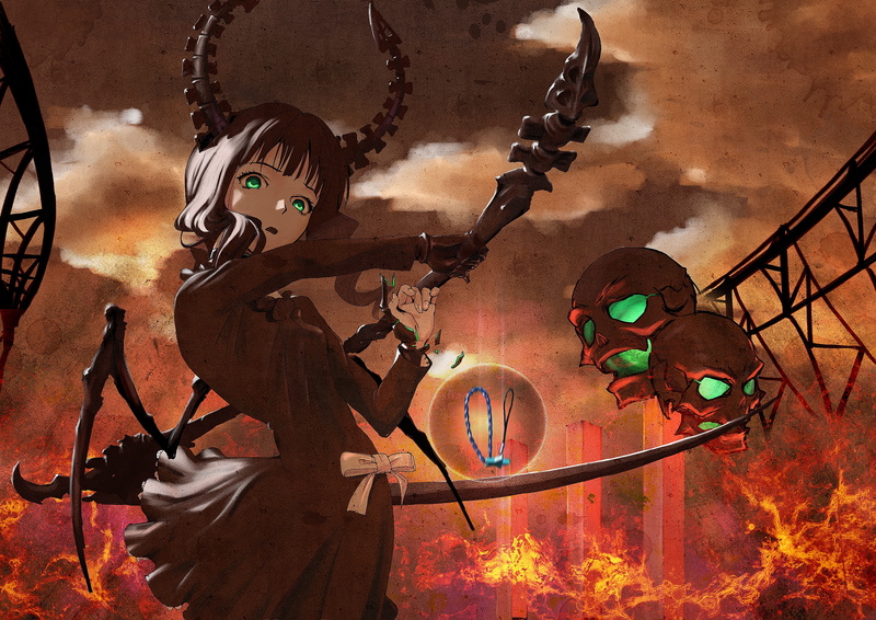 music, string instrument, representation, no people, indoors, anime, shadow, nature, Dead Master, musical instrument, human representation, wall - building feature