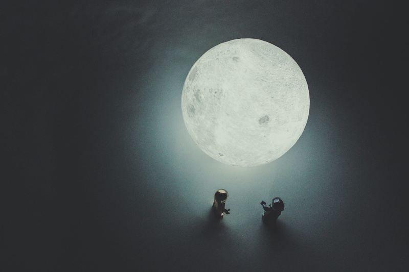 silhouette, spaceman, moon, nature, astronomy, 2K, planetary moon, night, exploration, copy space, geometric shape, no people, sphere, shape, lego, full moon