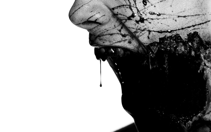 blood, dawn of the dead, mouth, 720P, dark, abstract, hd, emo, bloody mouth, art, fantasy, bloody, bite