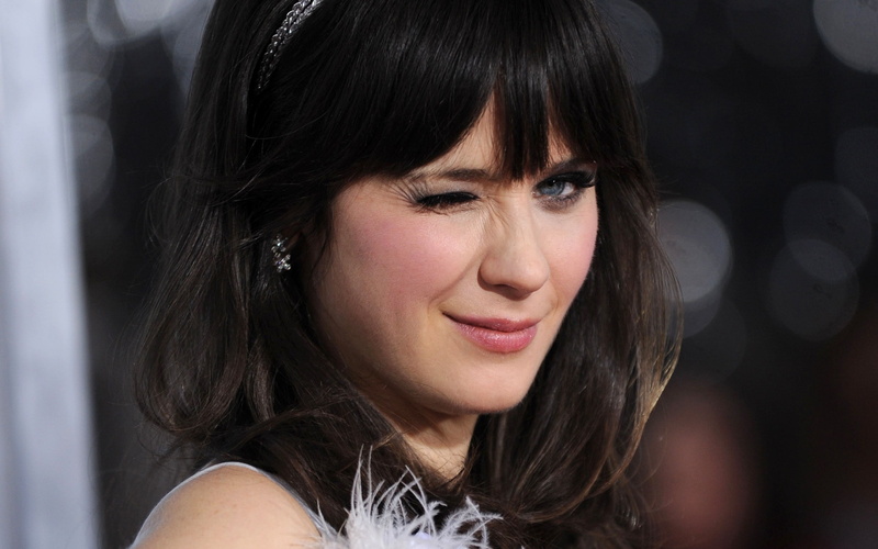 zooey, celebrity, women, zooey deschanel, 2K, actress, deschanel, winking