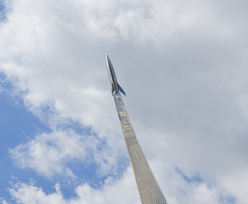 tourism, space museum, renewable energy, tall - high, rocket science, steel, rise, clouds, monument, wind turbine, stainless, turbine, gray, day, environment