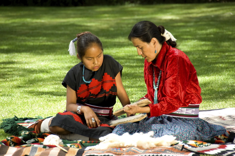 two people, child, wisdom, woman, family with one child, Navajo, girls, people, women, American, family, females, daughter, minority, 4K, men, traditional