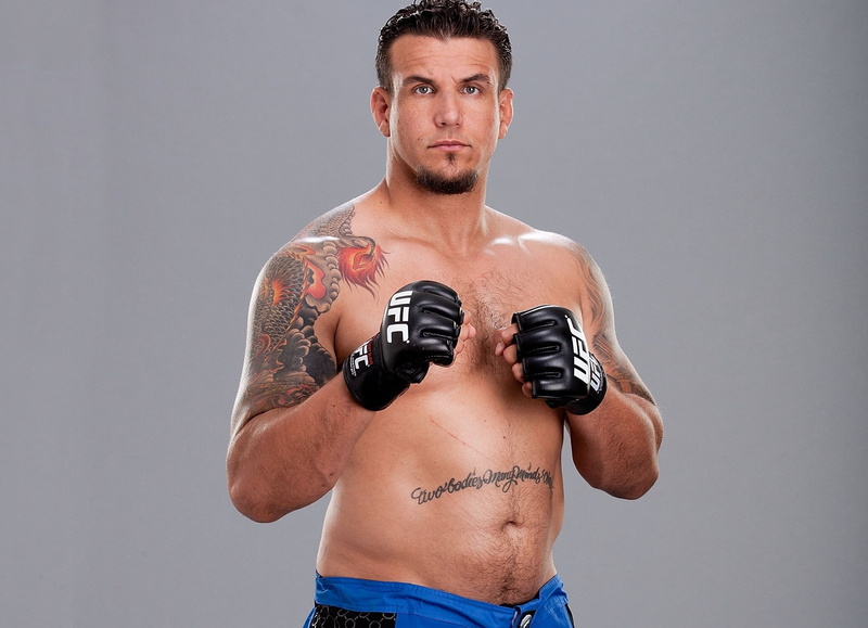 front view, mixed martial arts, indoors, young adult, tattoo, gray, body conscious, mma, healthy lifestyle, blue, weight training, 1080P, exercising, ufc