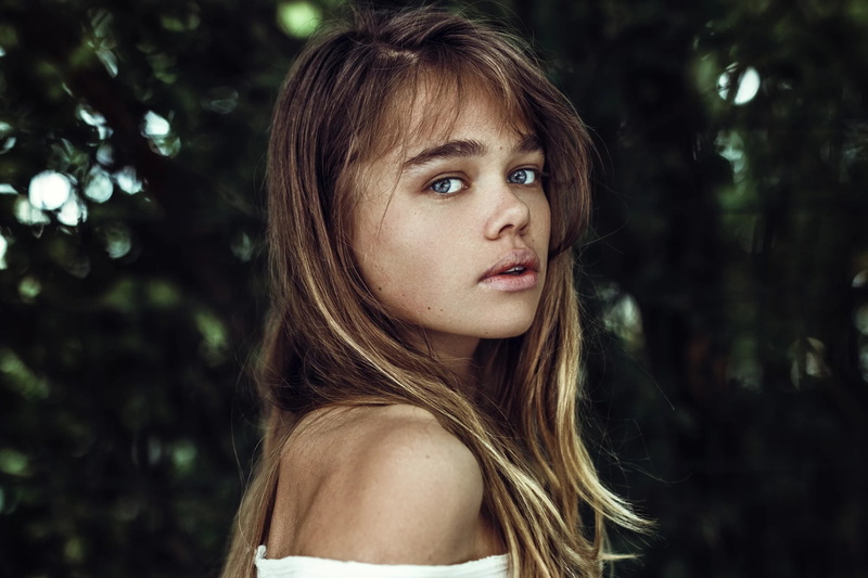 lips, Fabien Mir, Maya, Girl, 1080P, hair, look, face