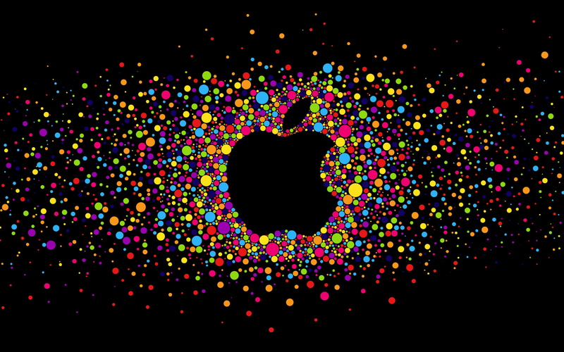 logo backgrounds, Colorful, download 3840x2400 apple, bright, 4K, circles, apple