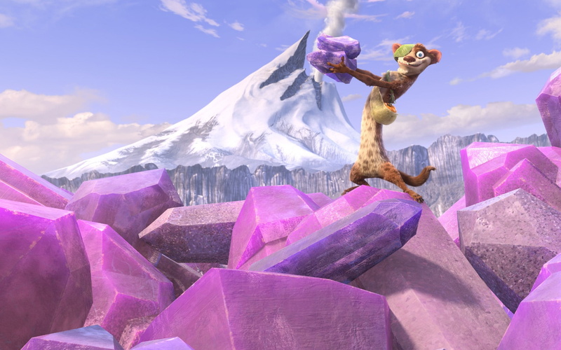 movies, religion, course, low angle view, no people, collision, sculpture, outdoors, cloud - sky, beauty in nature, purple, ice, human representation