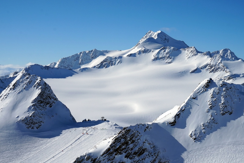 mountain, majestic, cold temperature, coldly, outdoors, white color, no people, weather, extreme weather, austia, snowcapped mountain, clear sky, tranquil scene
