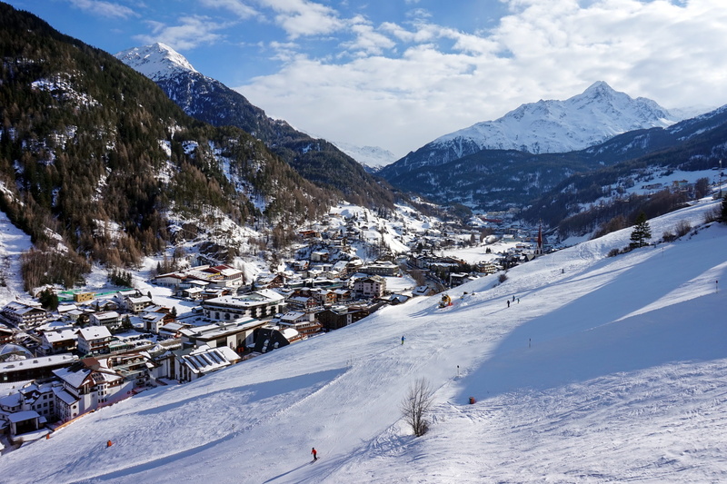 nature, architecture, mountain, alps, winter, snow, mountain range, ice, clouds, ski resort, sölden, lone peak, slopes, beauty in nature, coldly, landscape