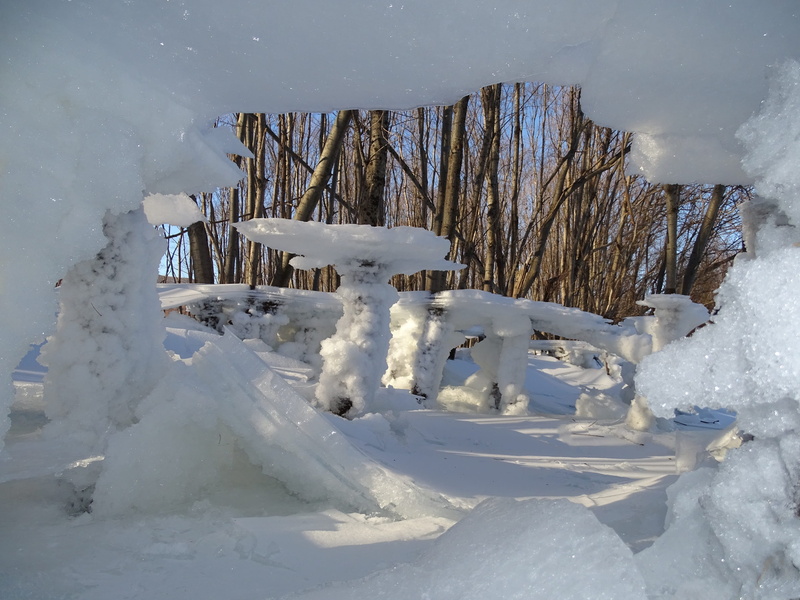 tranquil scene, ice formations, cold temperature, coldly, landscape, water, 2K, land, sky, day, white color, icicle, snow, architecture, scenics - nature