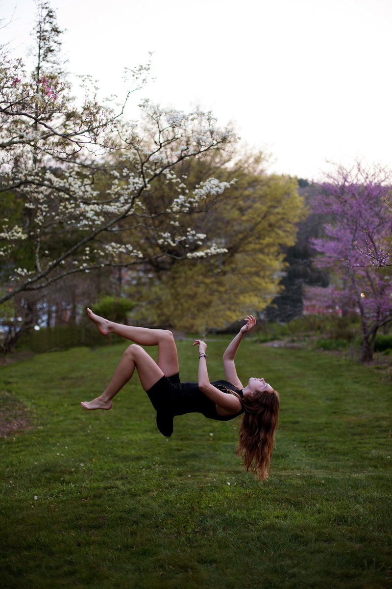 young adult, young women, air, healthy lifestyle, springtime, side view, 2K, tree, levitation, hairstyle, flower, nature, leisure activity, girl, grass