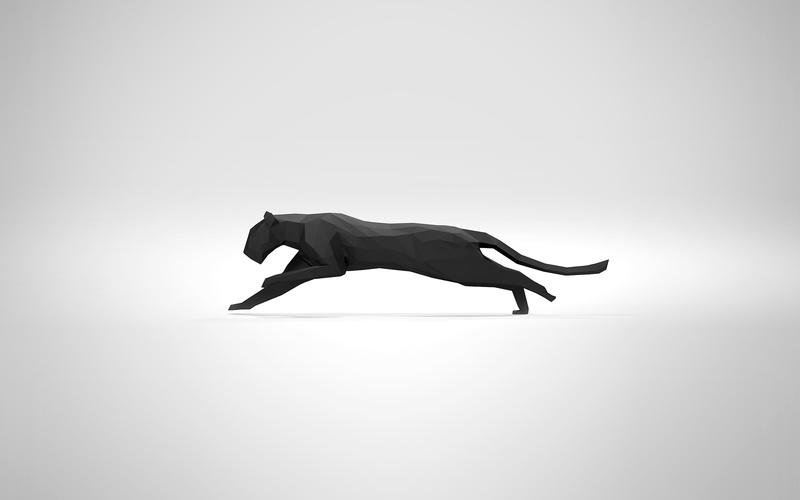 minimal, lifestyles, side view, copy space, nature, full length, studio shot, silhouette, levitation, illust, running, art and craft, gray, puma, motion