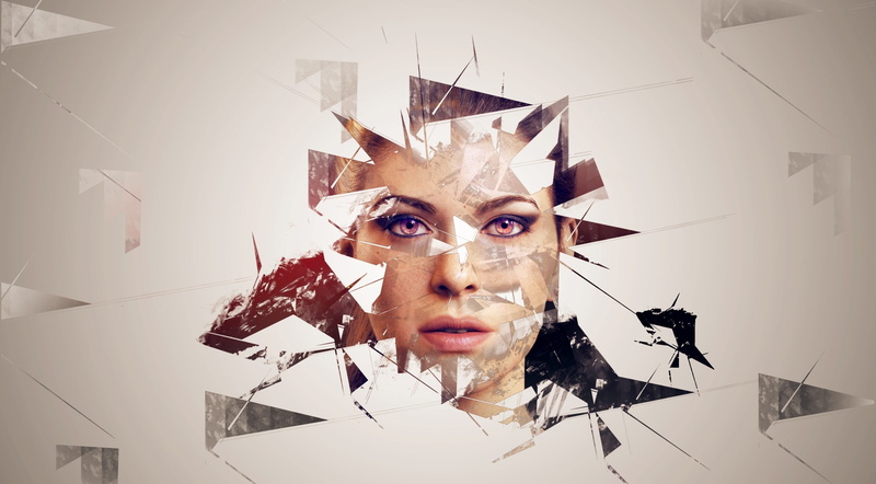 asm arif, game, Creative, broken, Aero, abstract, girl, glass, 2K, photoshop brush