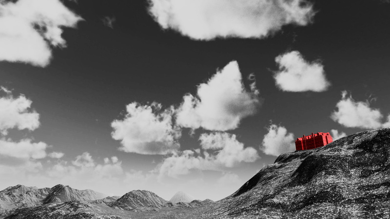 sadness, USSR, Cold War, city, apocalyptic, old building, selective coloring, monochrome, 1080P