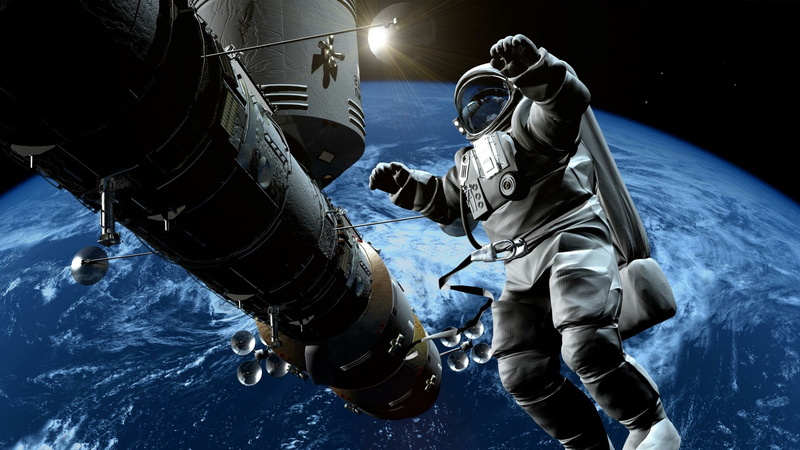 sport, day, nature, astronaut, space cowboy, sea, sky, underwater, illustration, real people, 1080P, space station, cosmonaut, two people, spacecraft