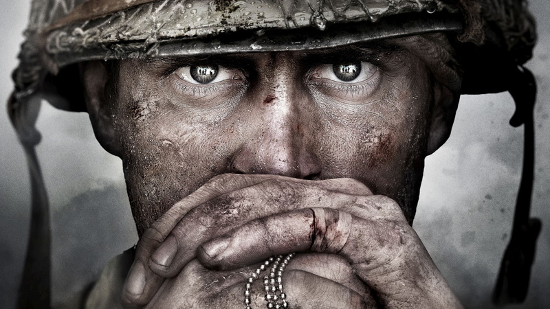 Looking At Viewer, war, Call of Duty: WWII, soldier, reflection, eyes, video games, 1080P, World War II
