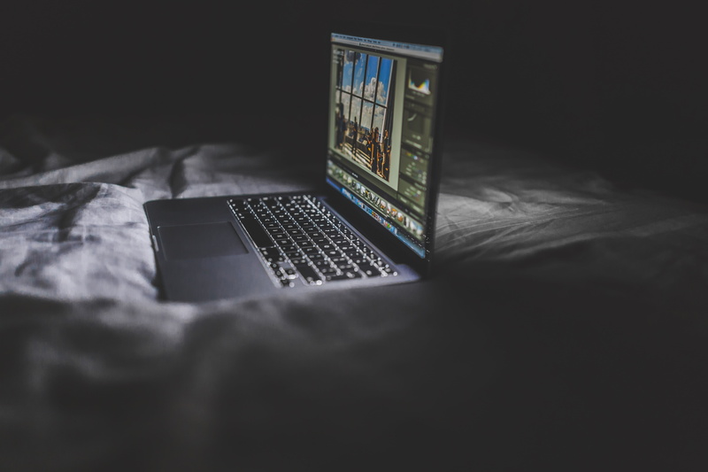 technology, indoors, finance, bed sheets, pro, linen, close-up, wireless technology, bedroom, laptop, internet, domestic room, grey, black, communication