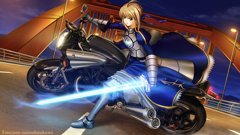 sport, adult, space, motion, fate zero, backgrounds, land Vehicle, blurred motion, swordthe, 1080P, people, illustration, adventure, transportation
