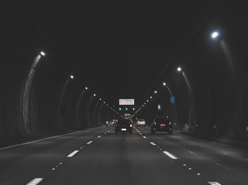 travel, marking, lighting equipment, symbol, grey, tunnel, brazil, blur, motor vehicle, car, city, way, dividing line, 4K, rodovia dos imigrantes, building