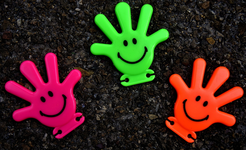Holding Hands, standing, hands, joy of life, Smilies, plant, toy, freshness, faces, nature, land, animal themes, group of objects, multi colored, no people