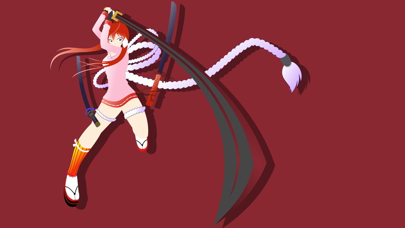 Hyakka Ryouran Samurai Girls, anime girls, Yagyuu Juubei, 1080P