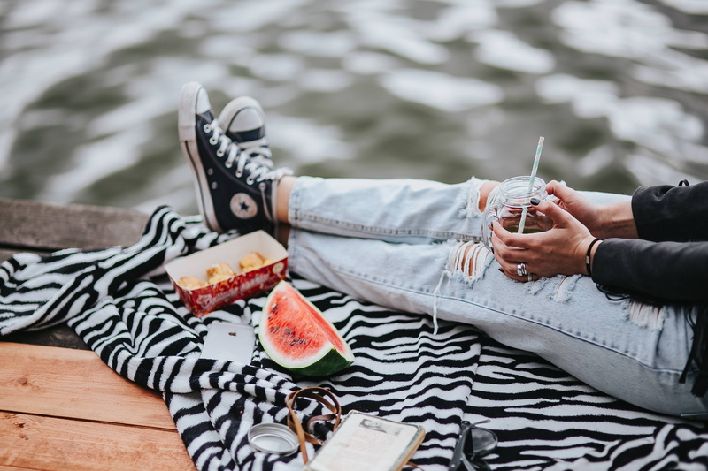 ripped, people, adults only, watermelon, freshness, Blonde, focus on foreground, 4K, lake, unrecognizable person, sneakers, converse, body part, lifestyles