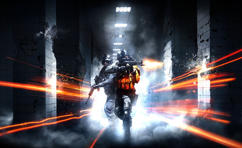 spraying, holding, people, transportation, headwear, security, two people, men, battlefield 3, uniform, illustration, Battlefield, indoors, standing, video game