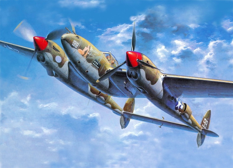 Lockheed P-38 Lightning, 720P, Military Aircrafts
