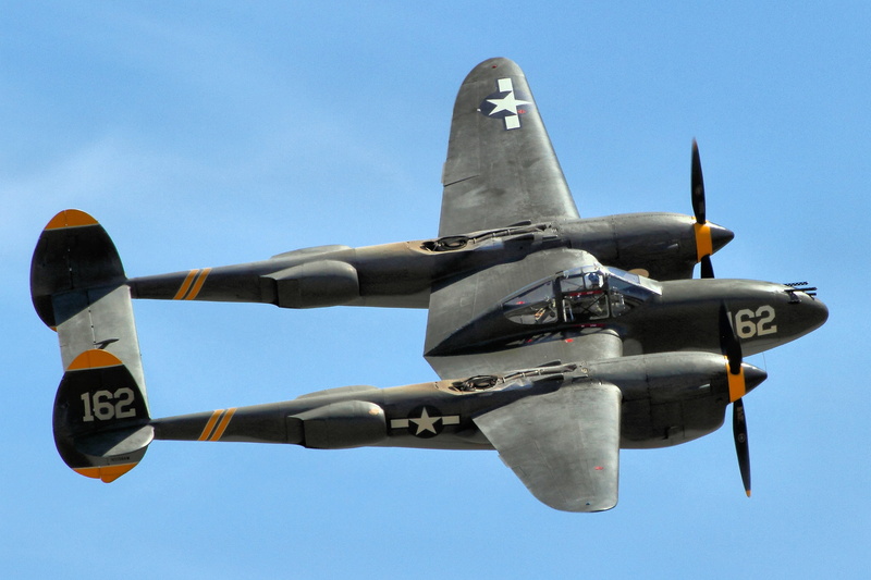 Lightning, P-38, fighter, flight, 1080P
