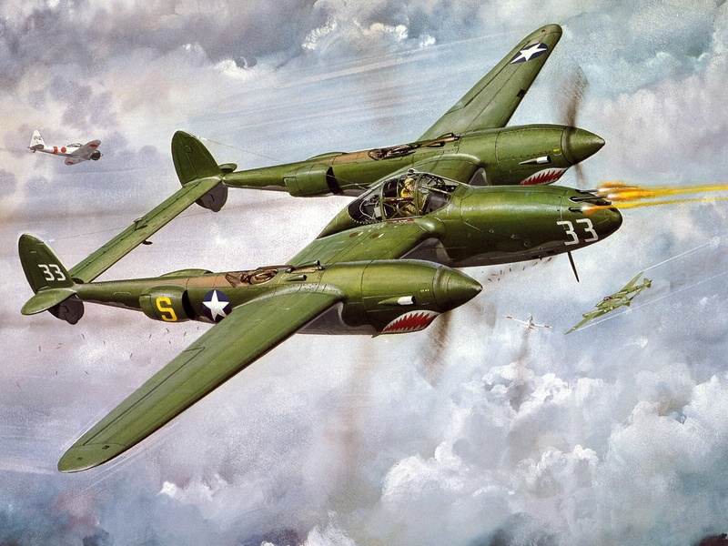 Military Aircrafts, 720P, Lockheed P-38 Lightning