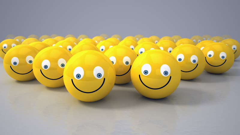 4K, Smilies, 3D, 4K, Yellow