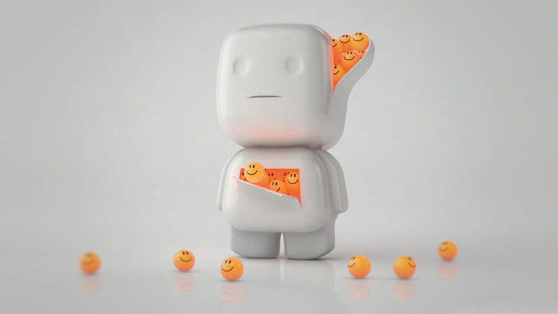 character, cube, face, human representation, white Background, still life, food, isolated, yellow, creativity, figurine, representation, smilies, robot