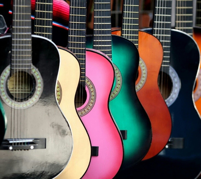 nightlife, close-up, black, musical instrument string, bass guitar, arts culture and entertainment, noise, acoustic, no people, two, purple, indoors, rock music