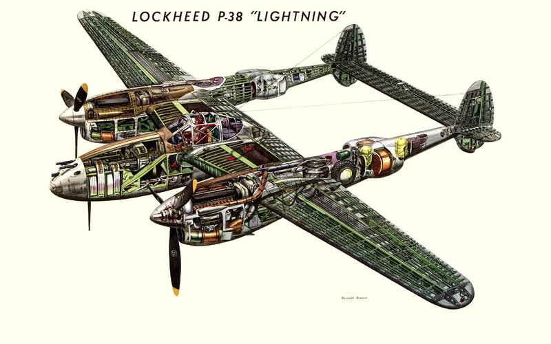 1080P, Lockheed P-38 Lightning, Military Aircrafts