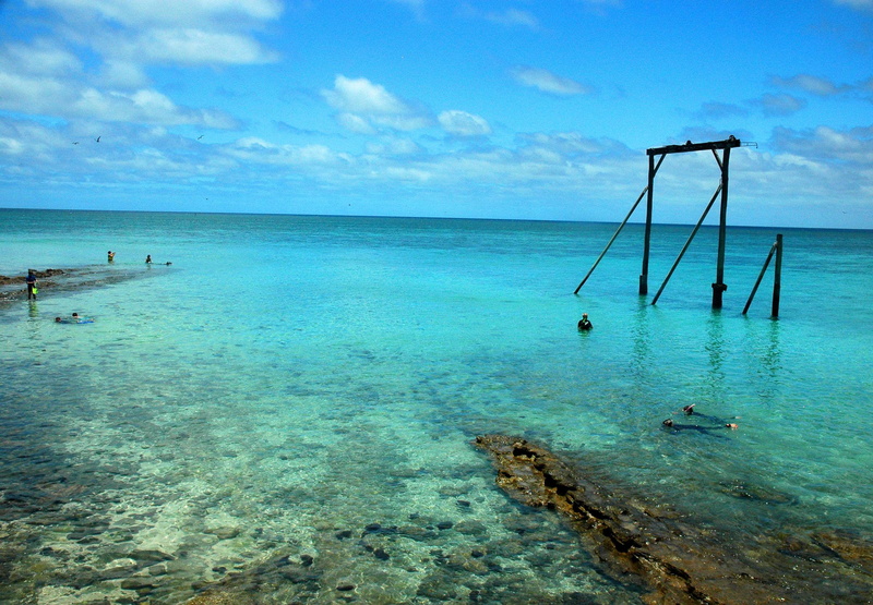 horizon over water, snorkling, beach, horizon, outdoors, tranquil scene, nature, land, tropical island, turquoise colored, day, water, no people, ocean
