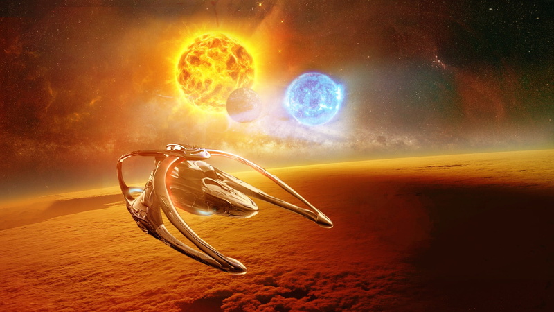 ascendant, 1080P, sun, andromeda, space, spaceship