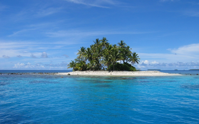 nature, landscapes, x, palm, ocean, trees, art, oceans, hd, water, sky, 1080P, islands, micronesia, blue