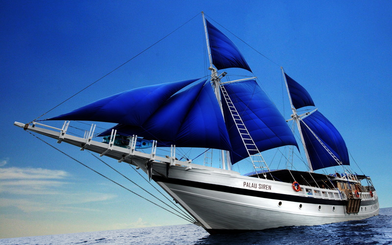 sailing, 2K, sea, blue, luxury, palau, white, yacht, siren, boat