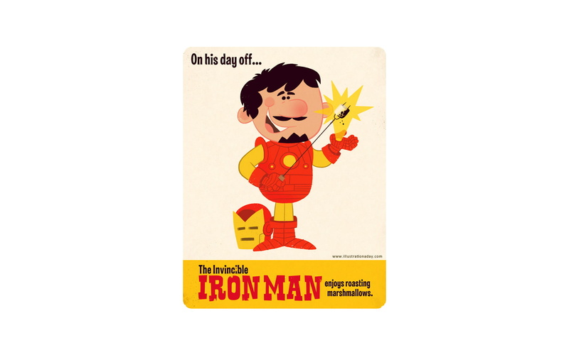 cartoon/comic, iron, marshmallows, man, hd, 720P, white