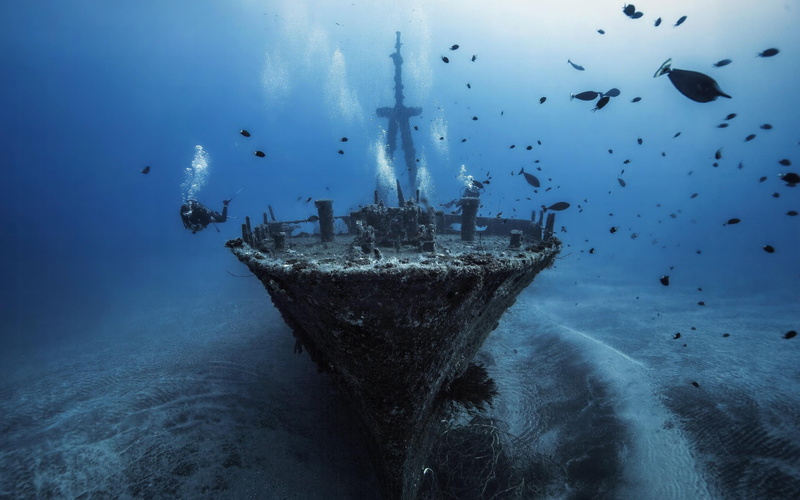 2K, gray, photography, ship, sunken, 2560x1600