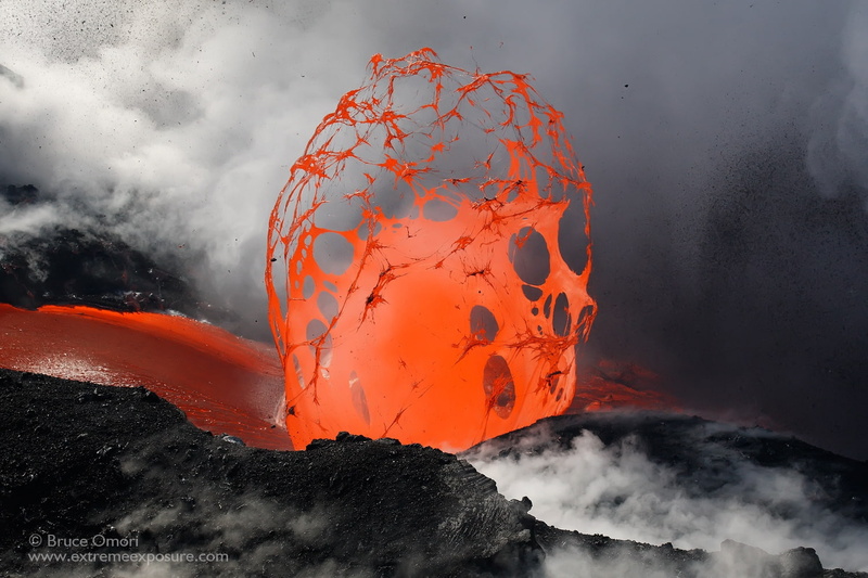 volcano, nature, Bruce Omori, 720P, eruption, Lava, smoke