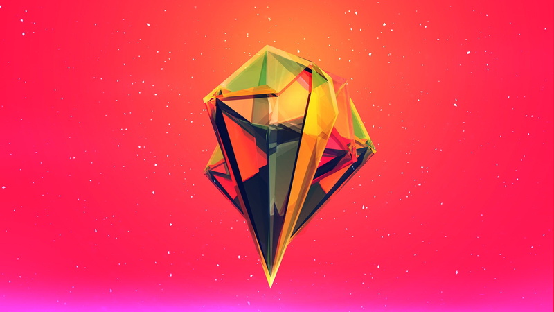 Facets, diamonds, red, Justin Maller, pink, 2K