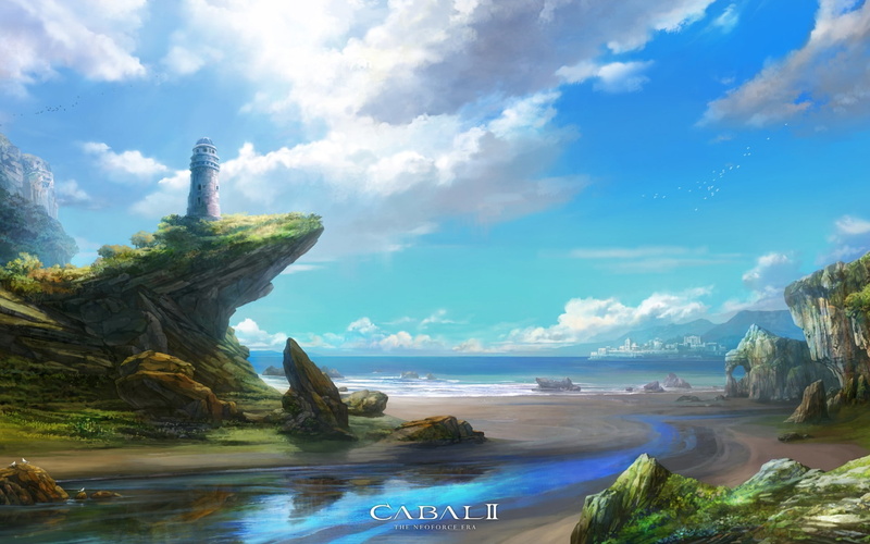 sky, no people, tranquil scene, tranquility, horizon, day, land, cabal, fantasy art, 1080P, nature, water, travel destinations, scenics - nature, horizon over water