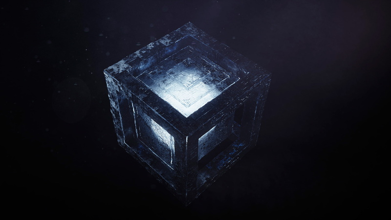 Cube, 2K, Render, Dark, CGI