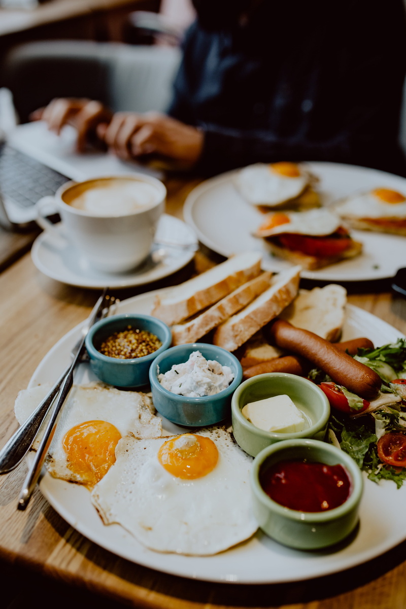 egg, cafe, wellbeing, bowl, 5K, ready-to-eat, serving size, freshness, breakfast, still life, high angle view, coffee, two, meal, food, delicious, healthy eating