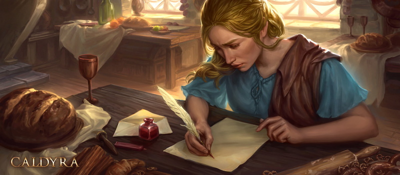 women, kitchen, quills, artwork, bread, blonde, fantasy art, 1080P
