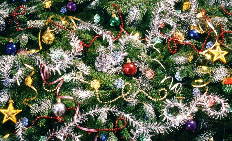 pine, tree, christmas decorations, bauble, stensil, decorations, new year, ornaments, needles, pine needles, new, 720P, holiday, year, christmas